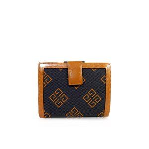 Vintage GIVENCHY Wallet Tan & Espresso Kisslock Wallet